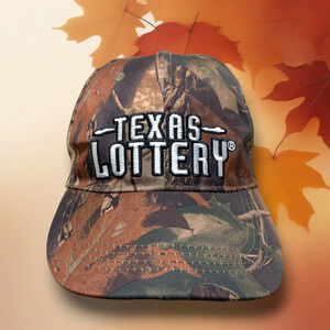 Texas Lottery Hat Camouflage Camo Dad Cap Adjustable Strapback Embroidered Logo